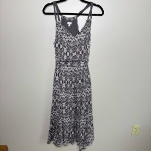 Garnet Hill printed belted Midi Dress medium